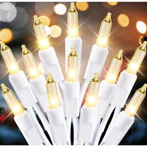 2-pk Wondershop 100 Count Christmas LED Mini String Light Warm White- White Wire